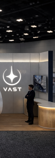 VAST space module exhibit with people