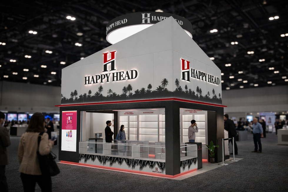 Happy Head trade show booth design