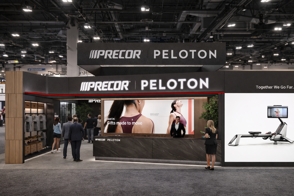 Precor Peloton modern exhibit design