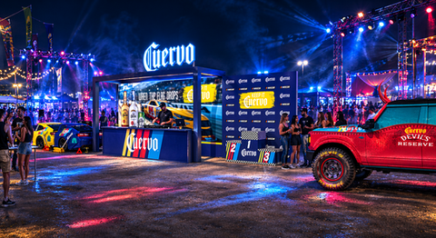 Cuervo experiential event, branded bar, Devil's Reserve truck