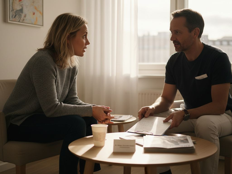 Patienten och plastikkirurgen samtalar om vilka resultat som ser naturliga ut