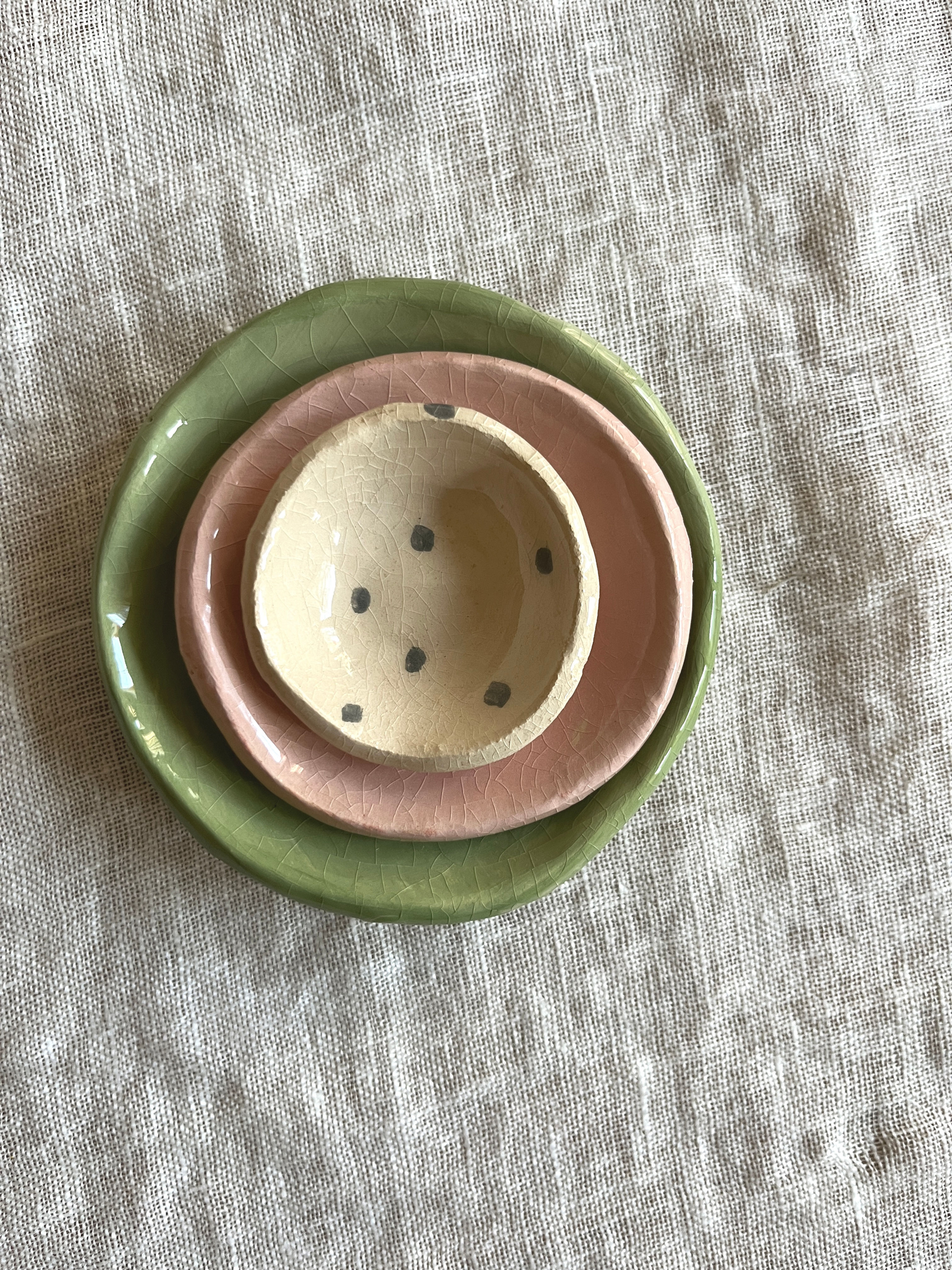 Setje van 3 minibordjes