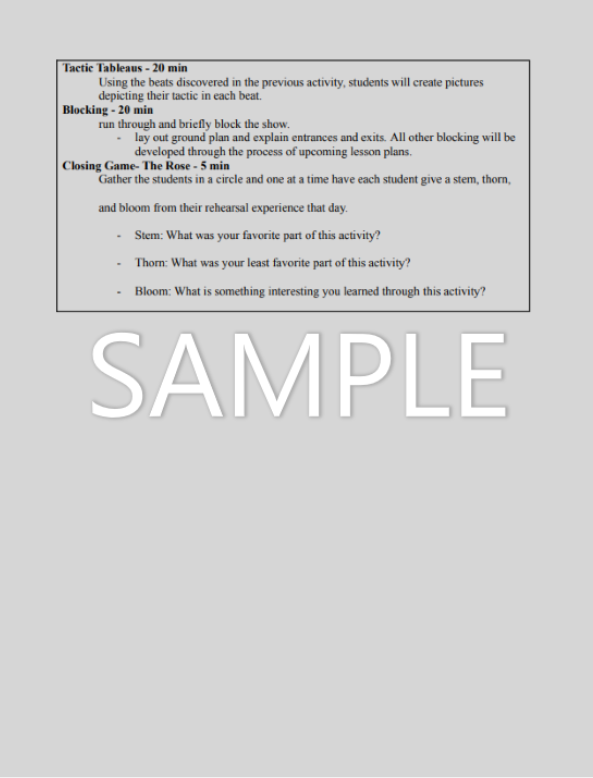 Sample Lesson