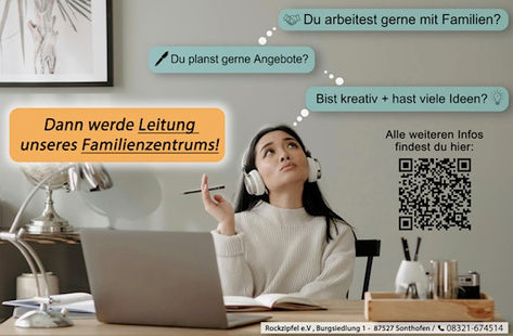 Wanted: Leitung für das Rockzipfel Familienzentrum