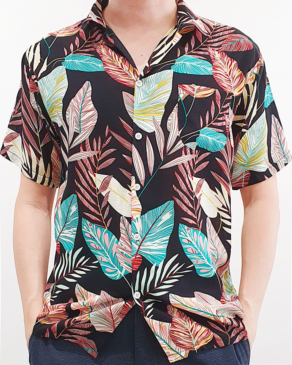 Aloha Shirt - Fantasia Black