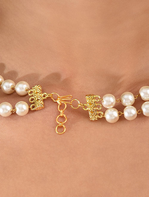 Imej kecil: Double Layered Pearl Necklace (8mm)