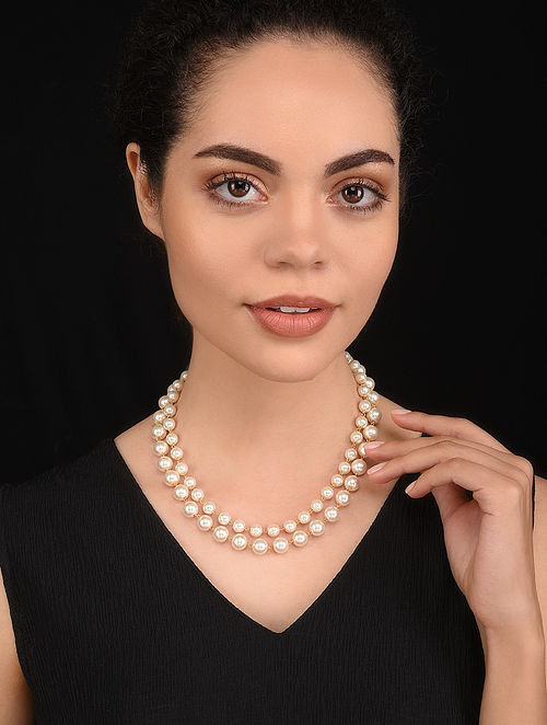 Double Layered Pearl Necklace | maisara