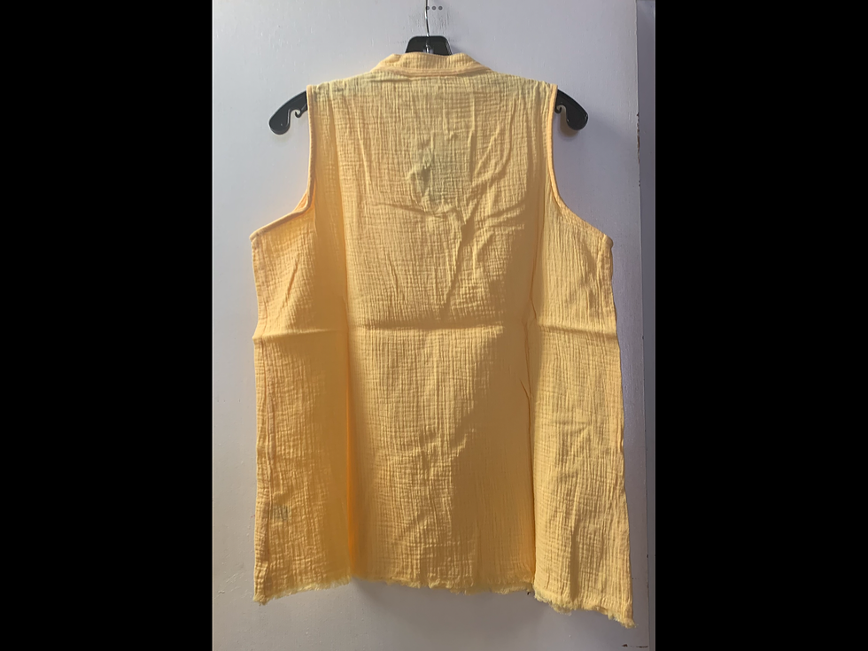 Thumbnail: Bubble Gauze Notch Collar Tank Top
