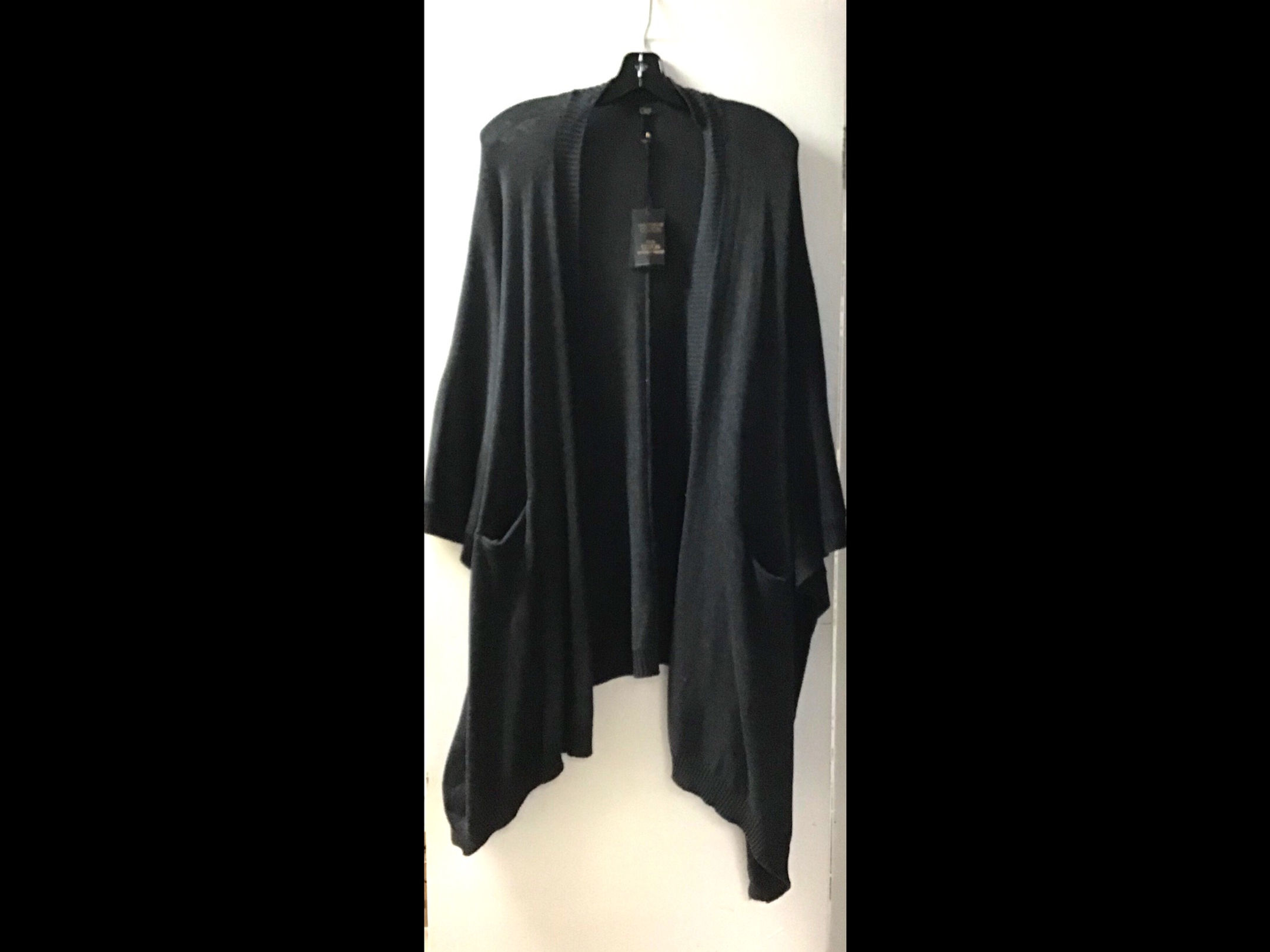 Charcoal Oversized Cape with Pockets