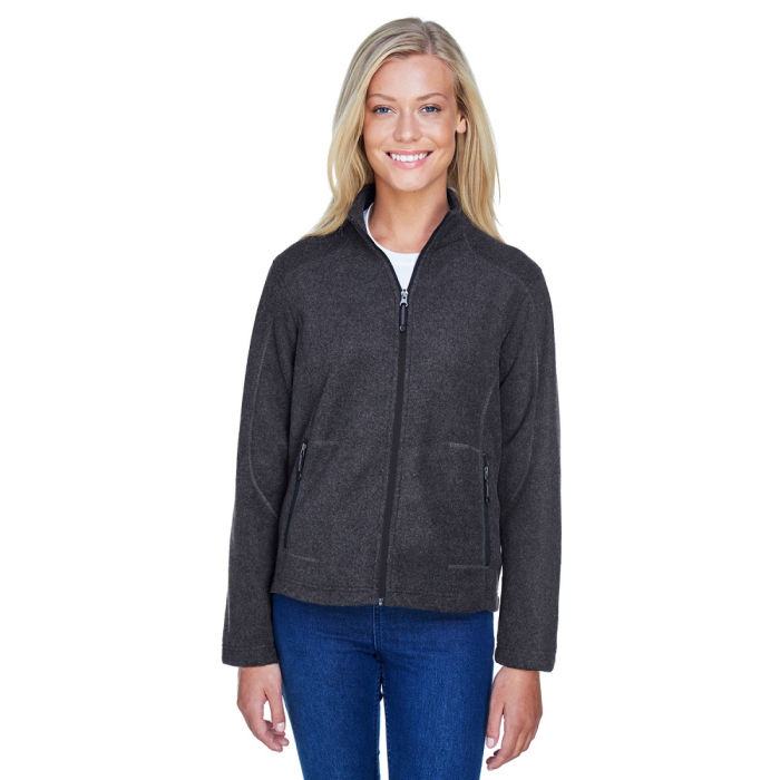 Thumbnail: Ladies Classic Full-Zip Fleece Jacket-Charcoal 