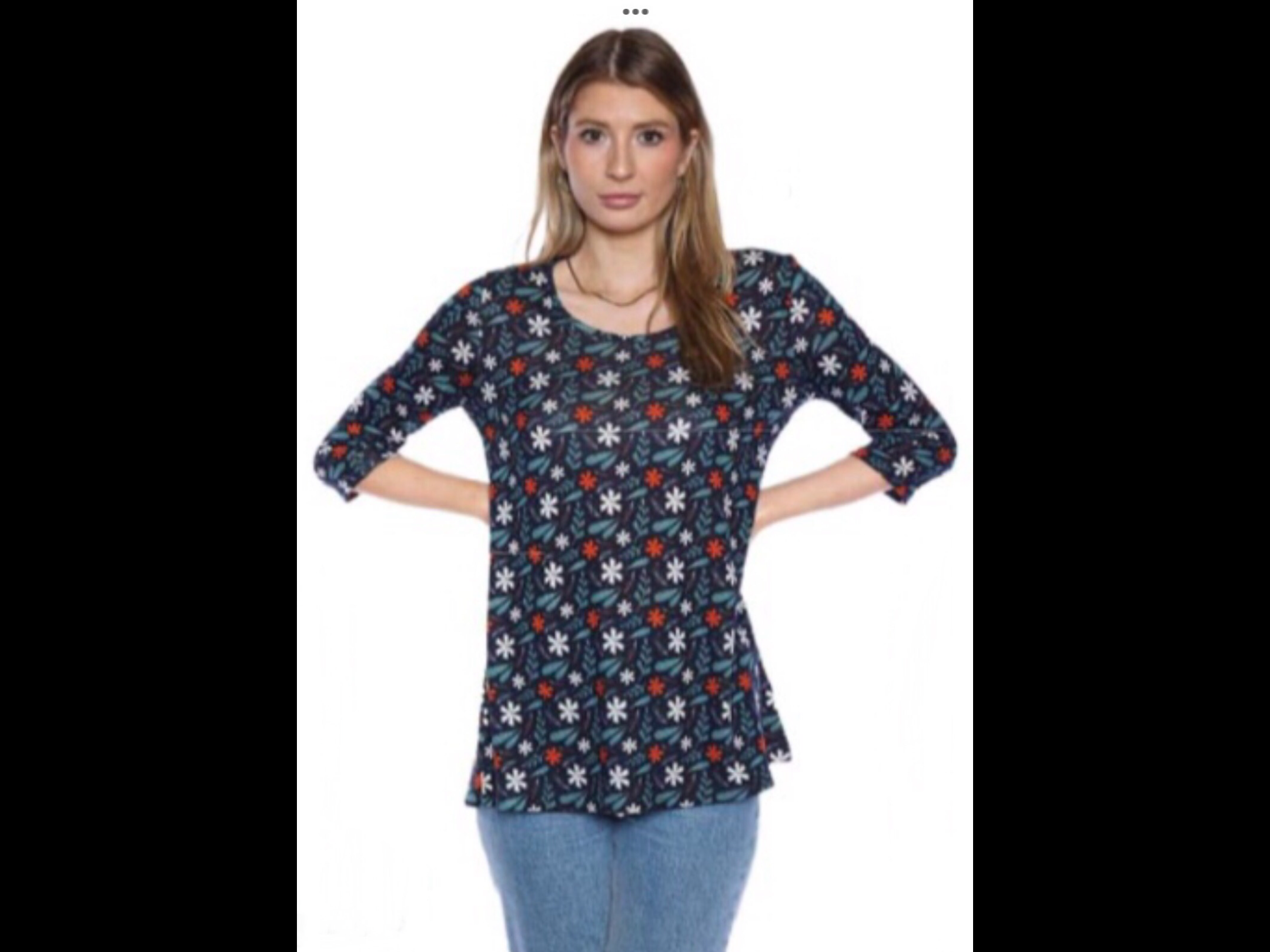 Lightweight 3/4 Sleeve Sweater Tunic