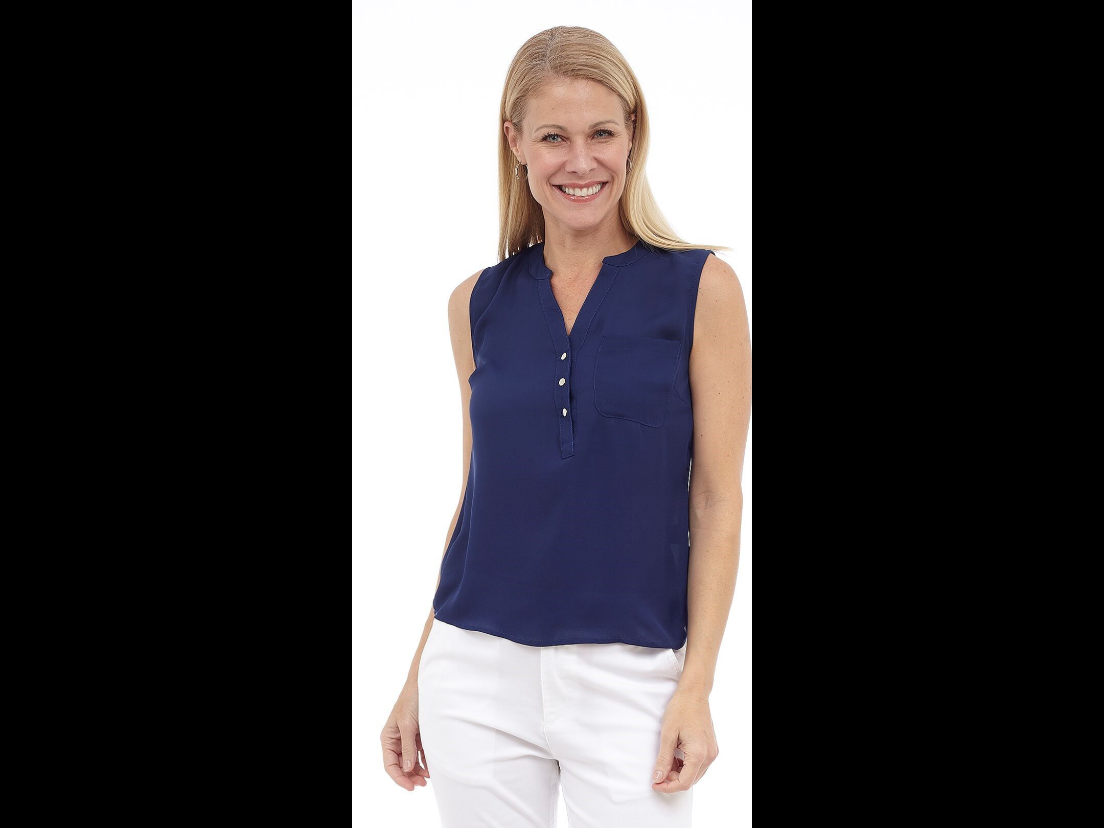 V-Neck Chiffon Sleeveless Blouse