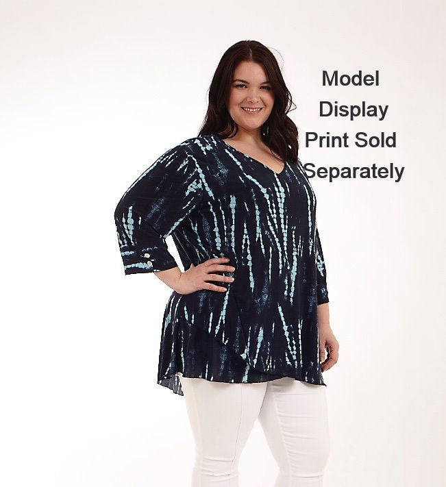Thumbnail: Full Figure 3/4 Sleeve Tunic Top