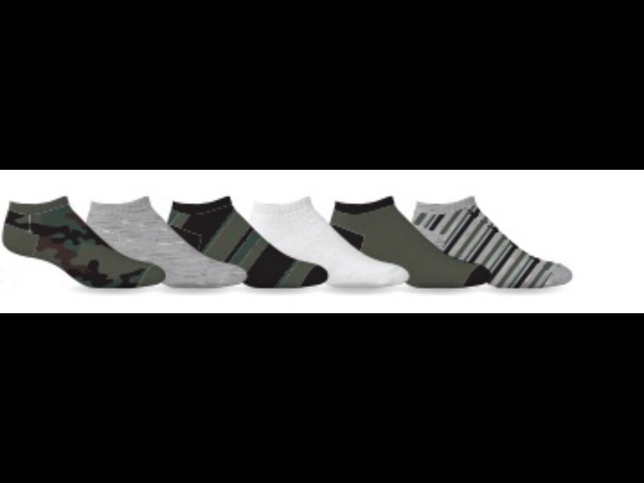 Men's 6PK No Show Ankle Socks