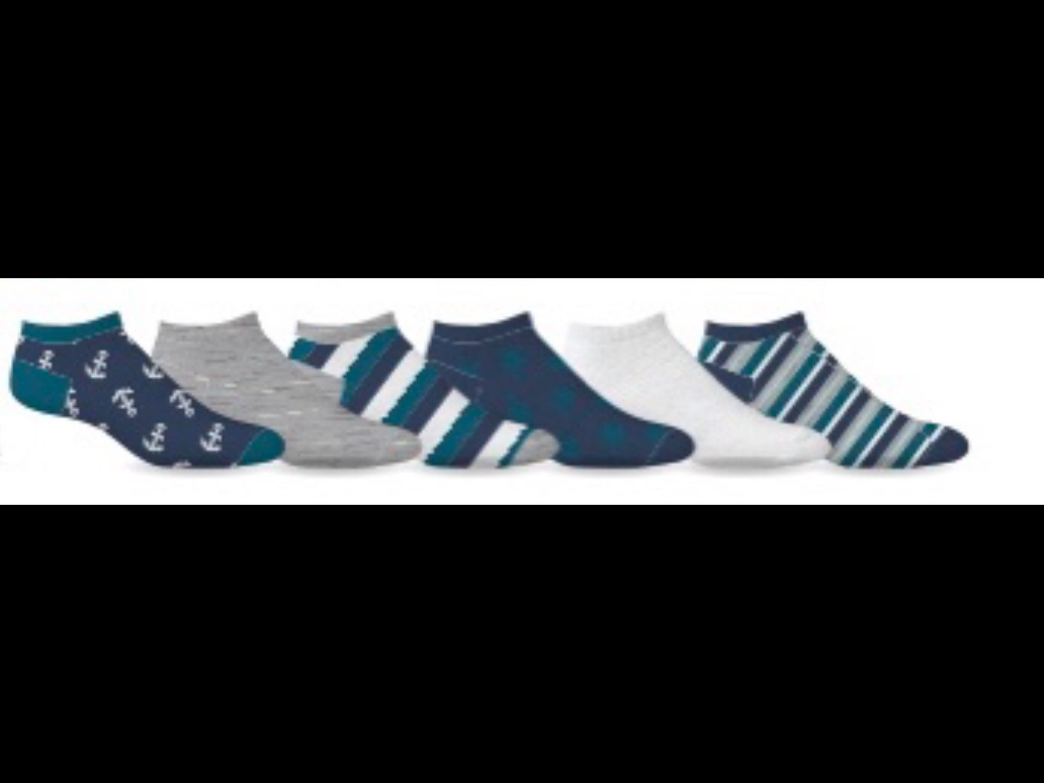 Men's 6PK No Show Ankle Socks