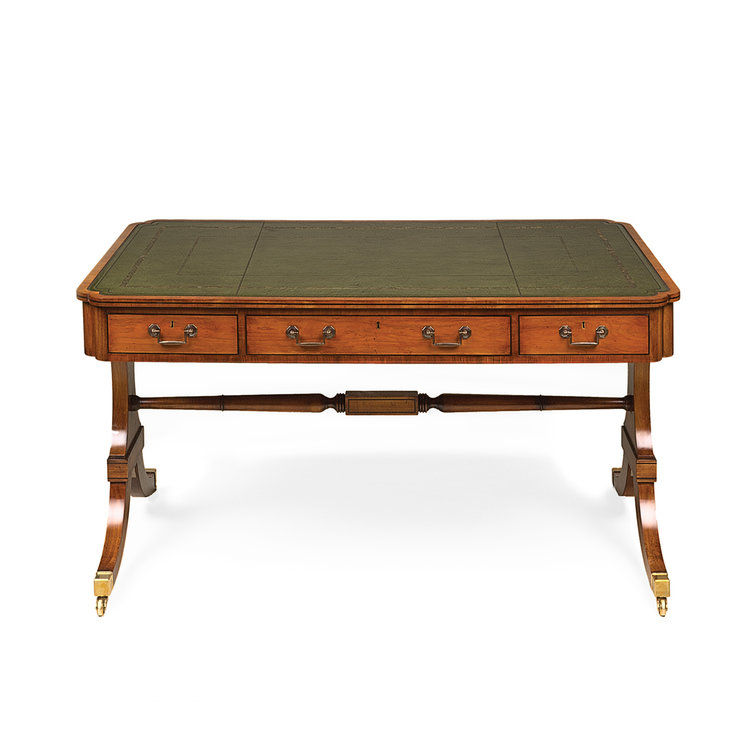 Regency Writing Table With Shaped Top