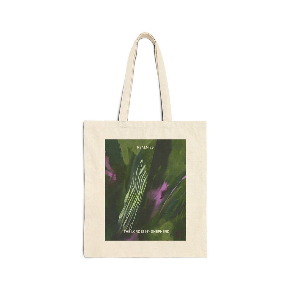 Psalm 23 Tote Bag, Reusable Shopping Bag, Fine Art Bag