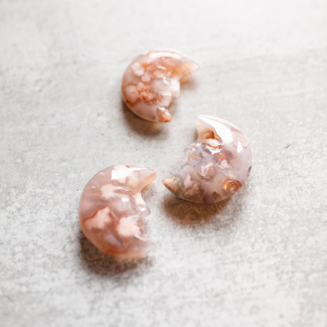 flower agate moon face