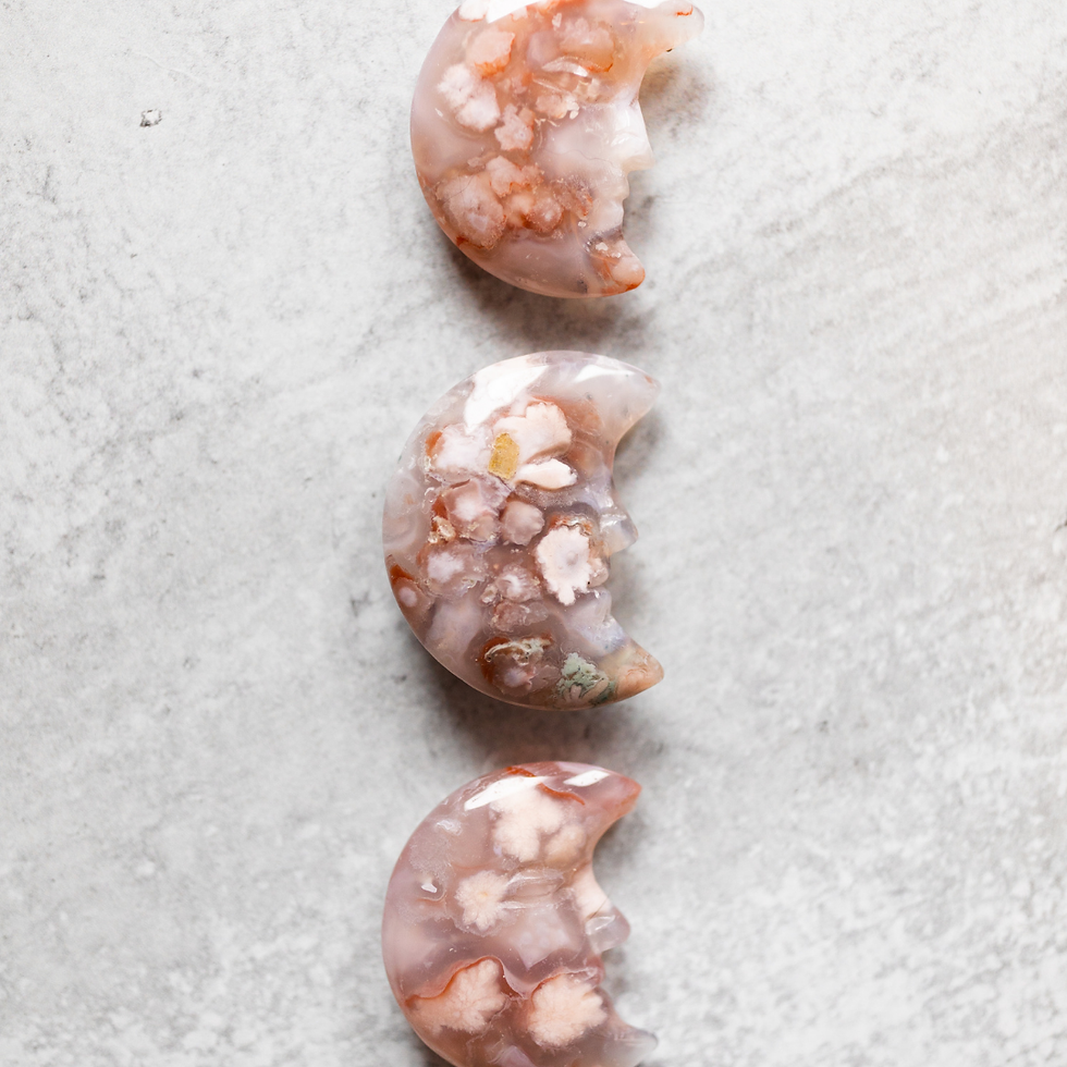 flower agate moon face