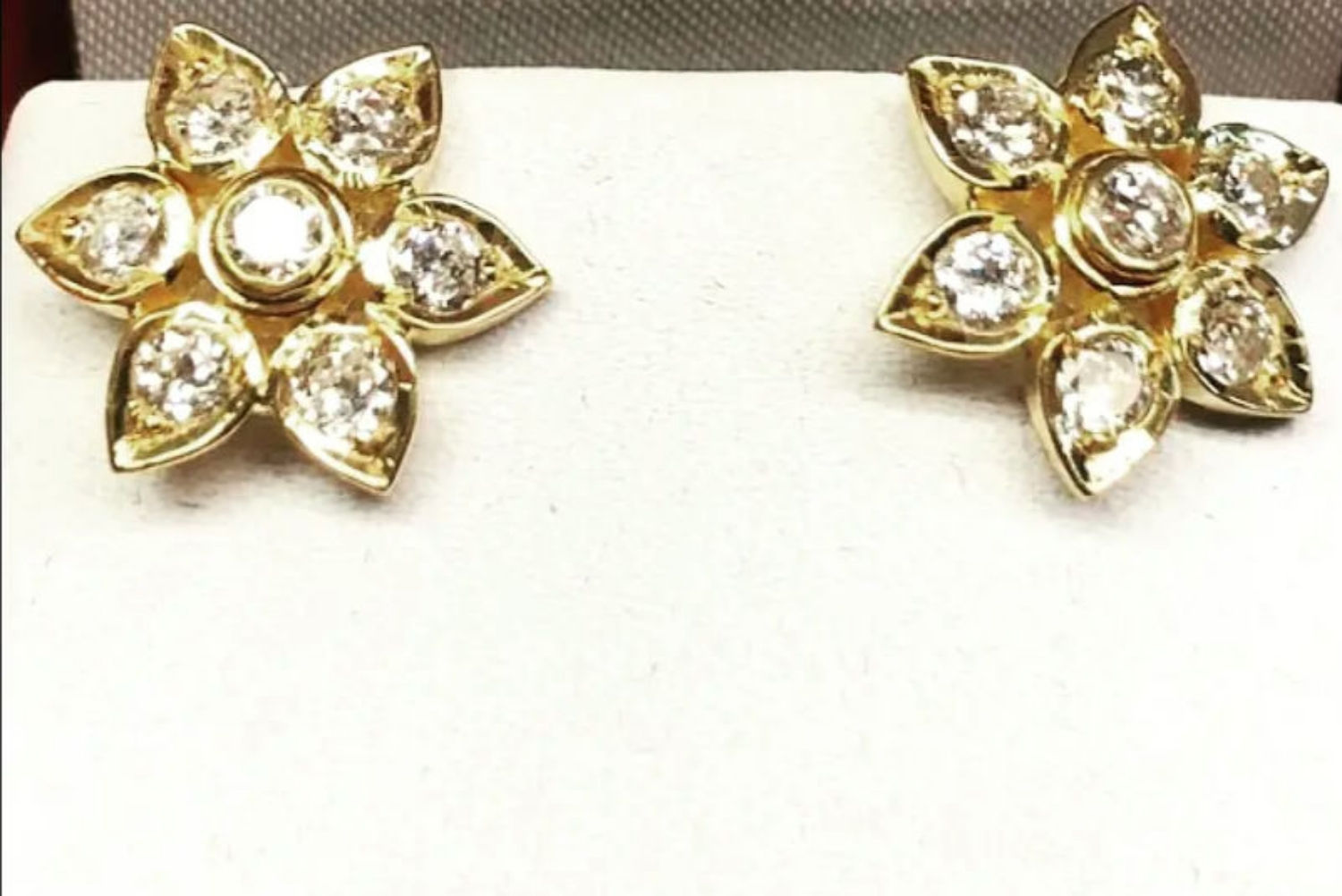 22K Gold and Diamond Studs