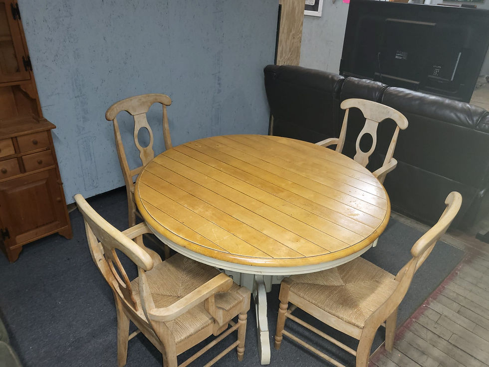 Thumbnail: Table sets with  pottery Barn antique cane chairs