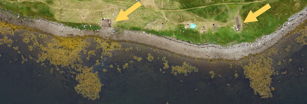 Fig. 1 Location of trenches 3A (left) and 1B (right)