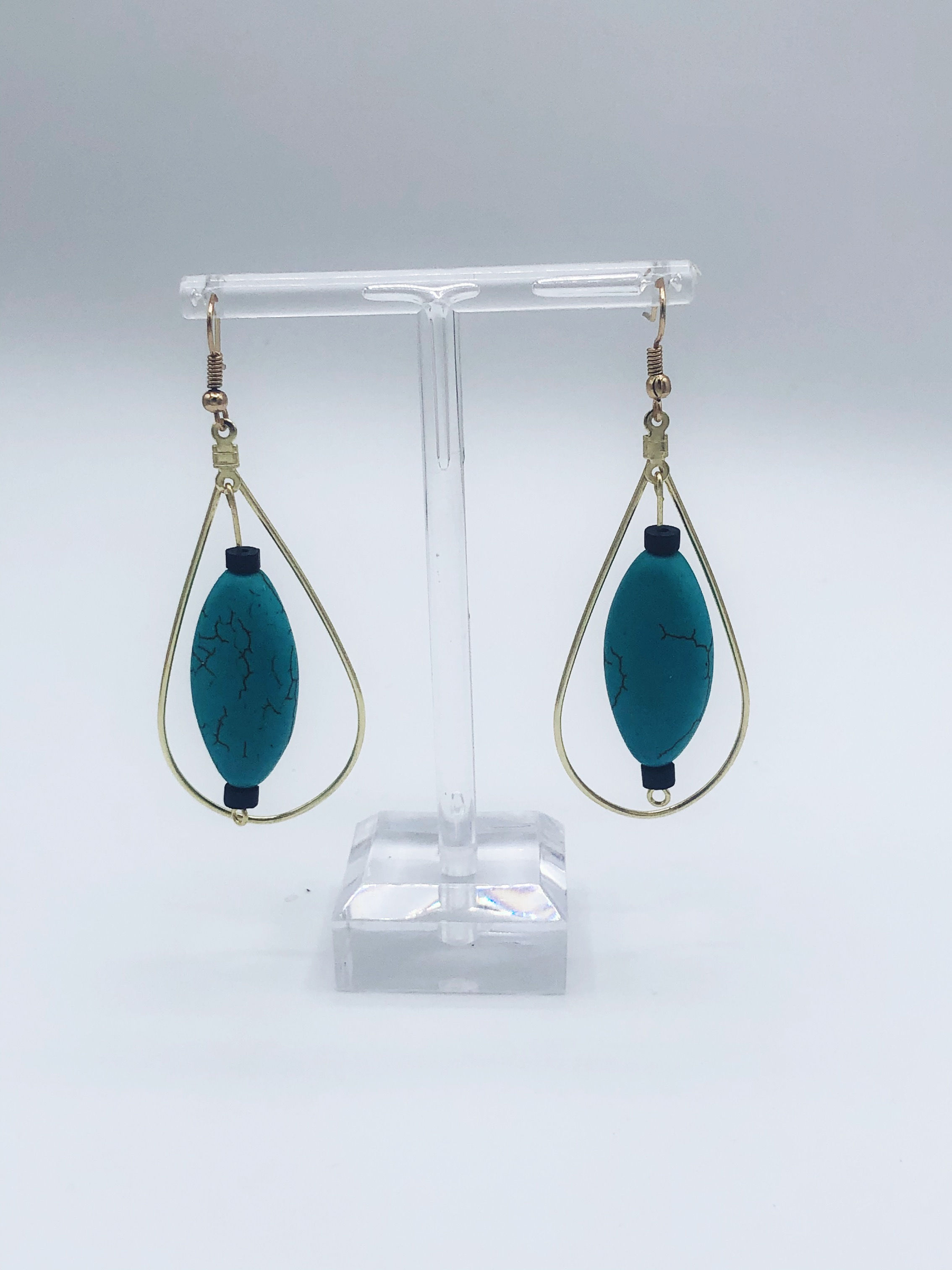 Golden Turquoise tear loop