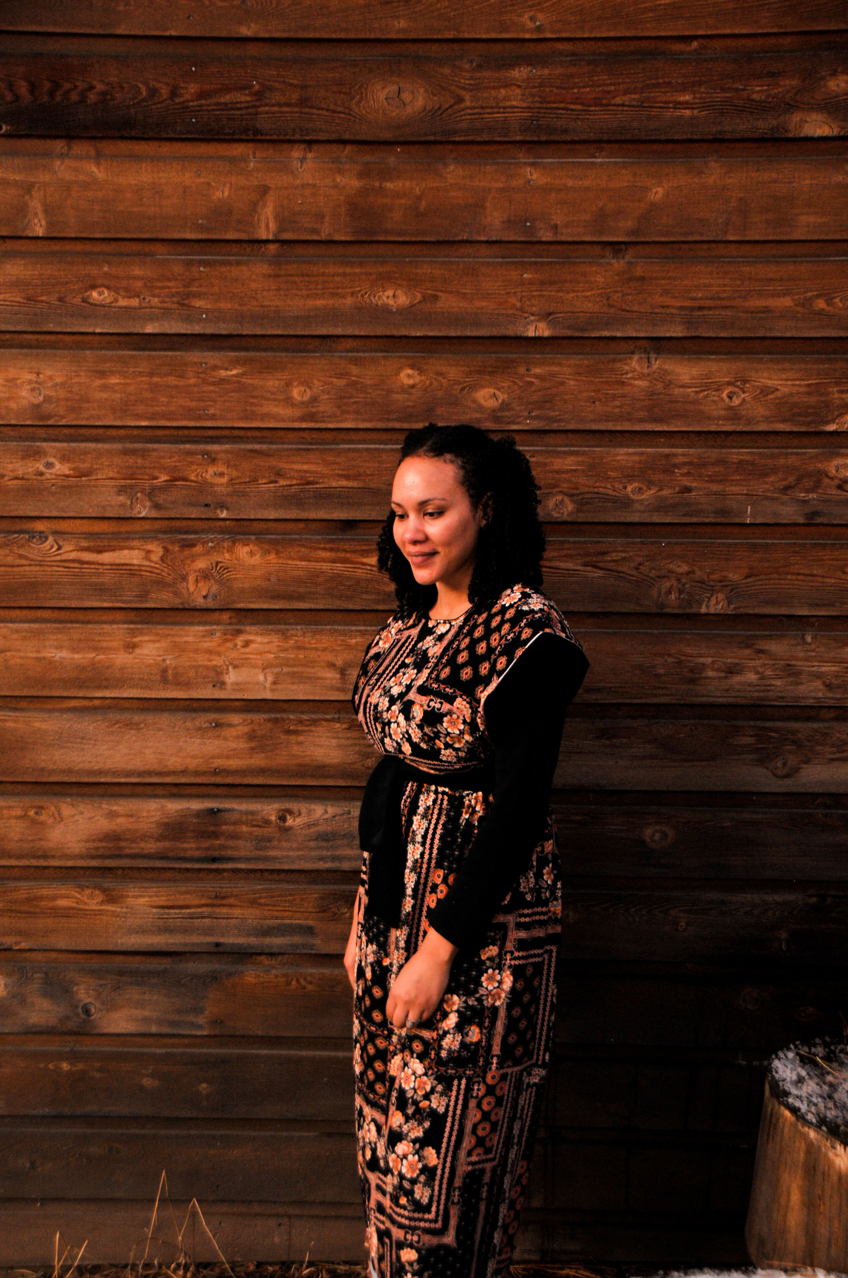 Wrap blouse w/ skirt