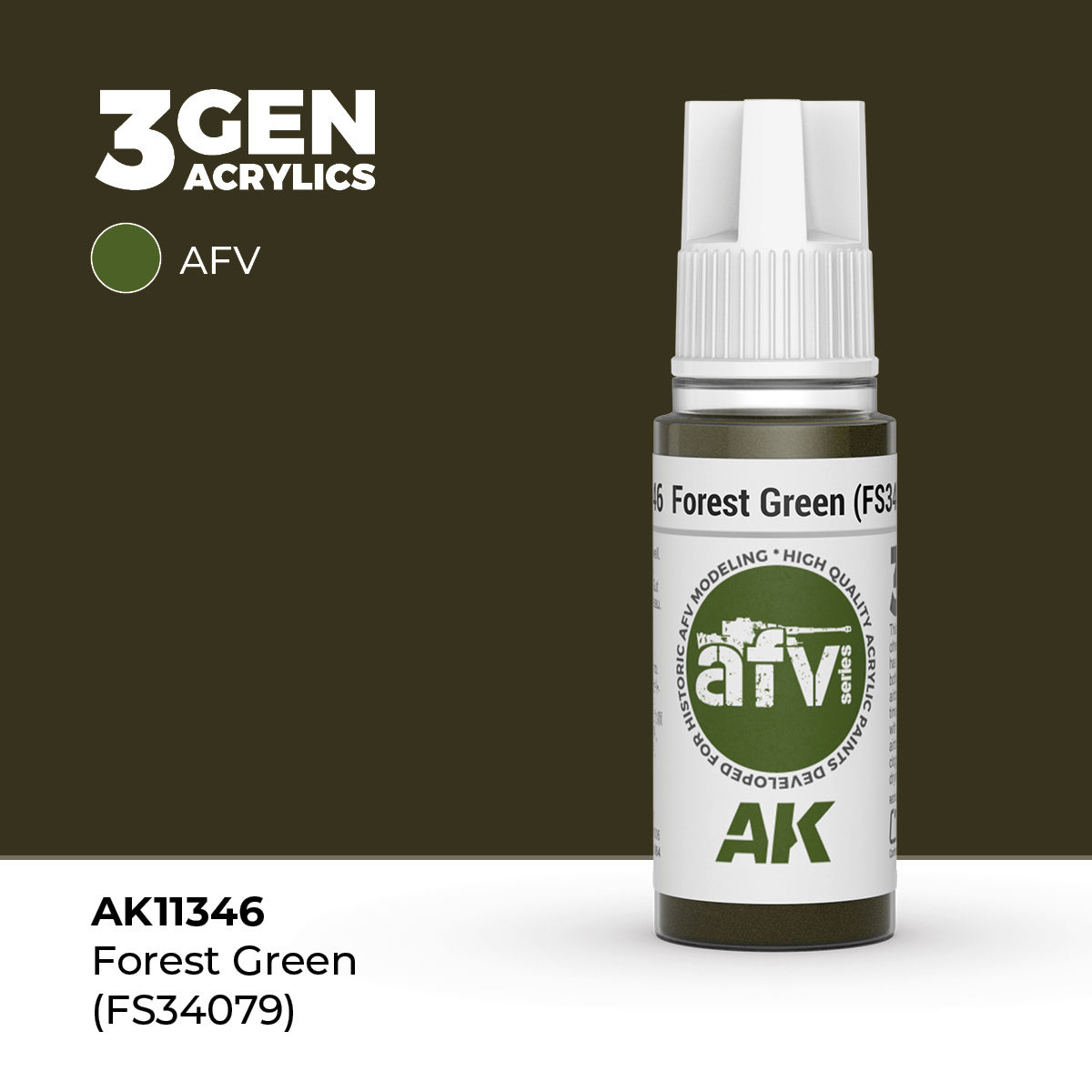AKI: AFV Acrylics 3rd Gen Forest Green FS34079