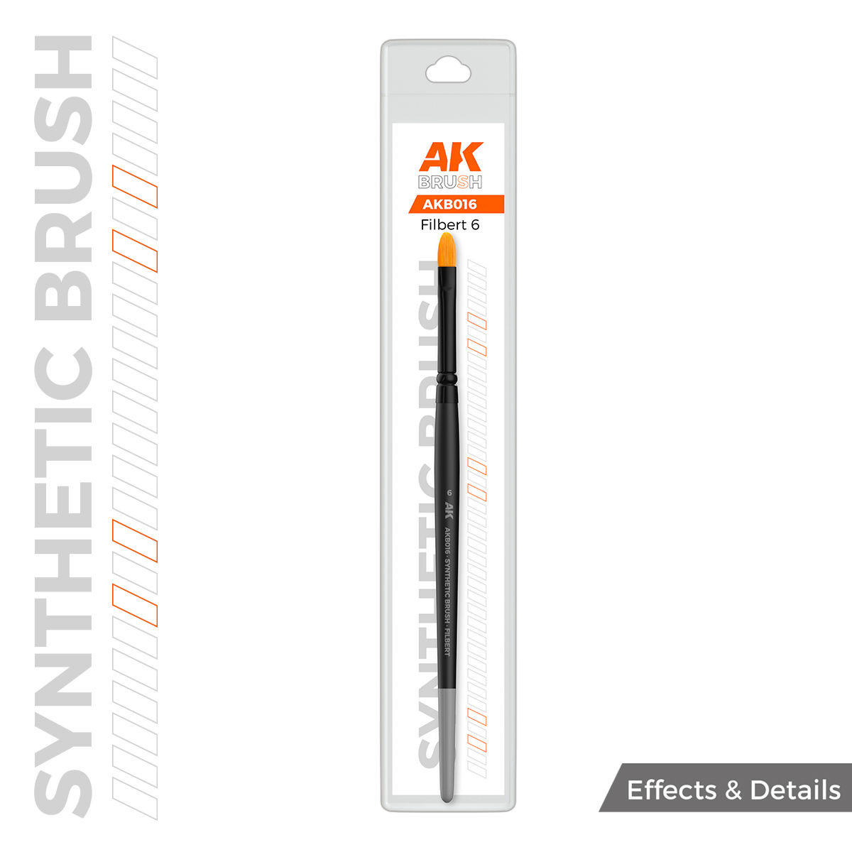 AK Interactive: AK SYNTHETIC BRUSH FILBERT 6