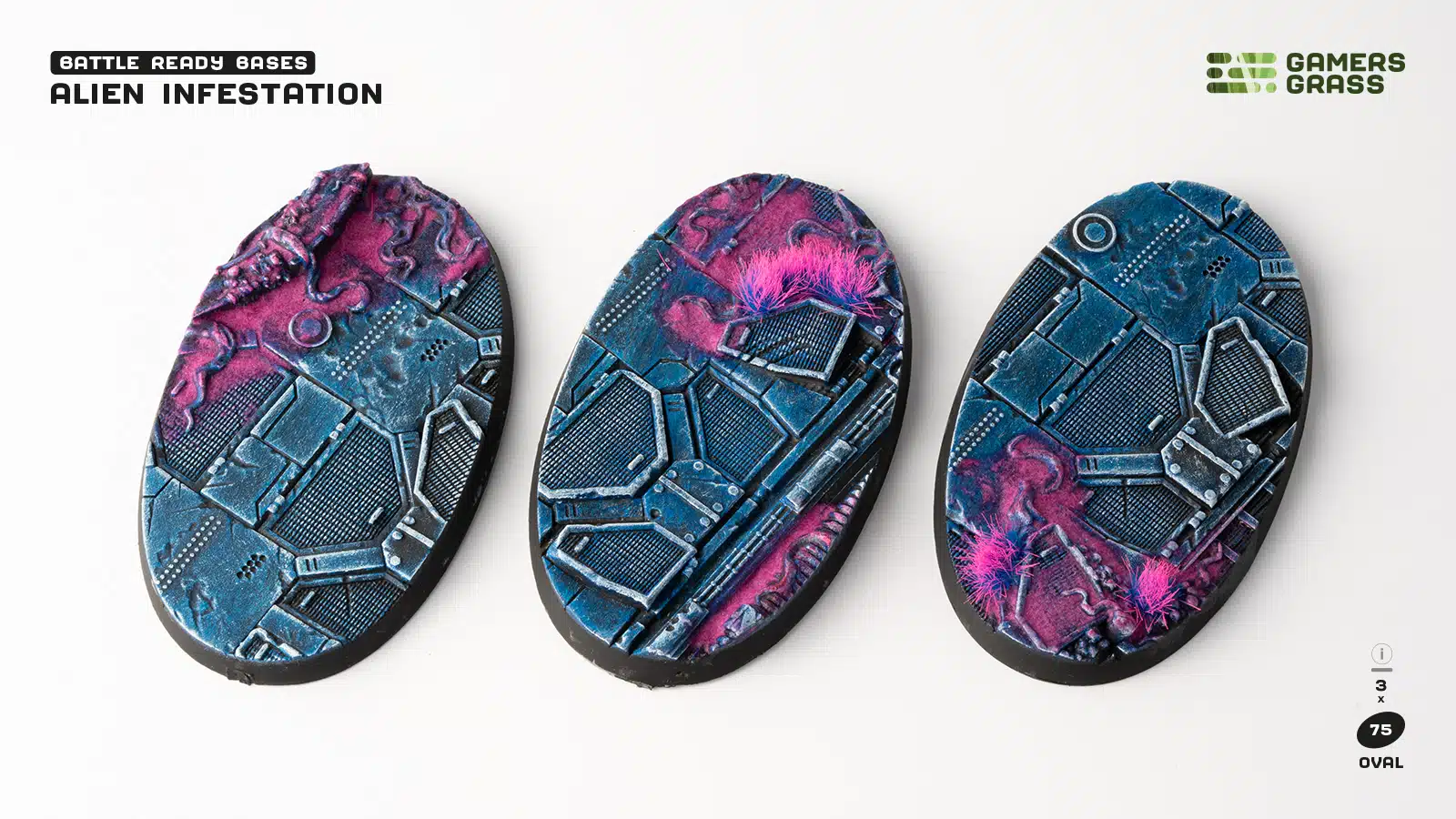 Gamers Grass: Alien Infestation - Oval 75mm (x3)