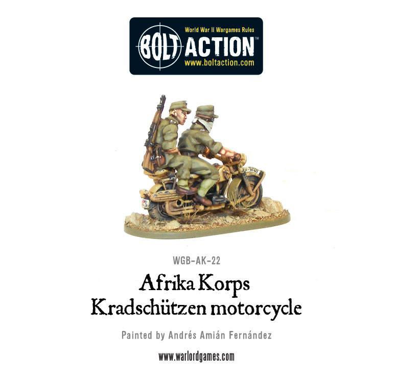 German Army Vehicles & Transport - Afrika Korps Kradschutzen Motorcycle