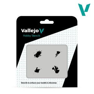 Vallejo: Hobby Stencils Petrol Spills 125 x 125 mm