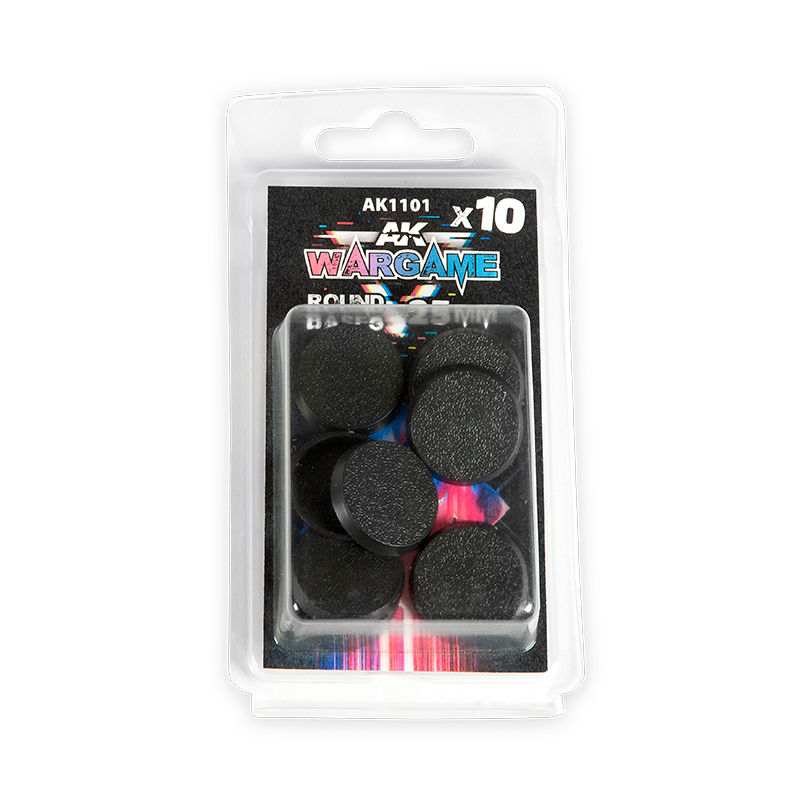 AKI: Plastic Wargame Bases Round Base 25mm 10