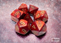 Scarab® Polyhedral Scarlet/gold 7-Die Set