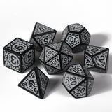 7pc RPG Set - Magic Flame - Silver