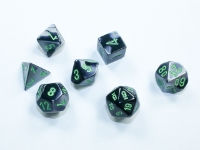 Gemini® Mini-hedral® Black-Grey/green 7-Die Set