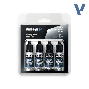 Vallejo: TMM - 4 colors set Sterling Silver -