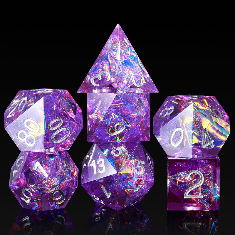 Sharp Edge Dice Set (7pcs) [Nebula]