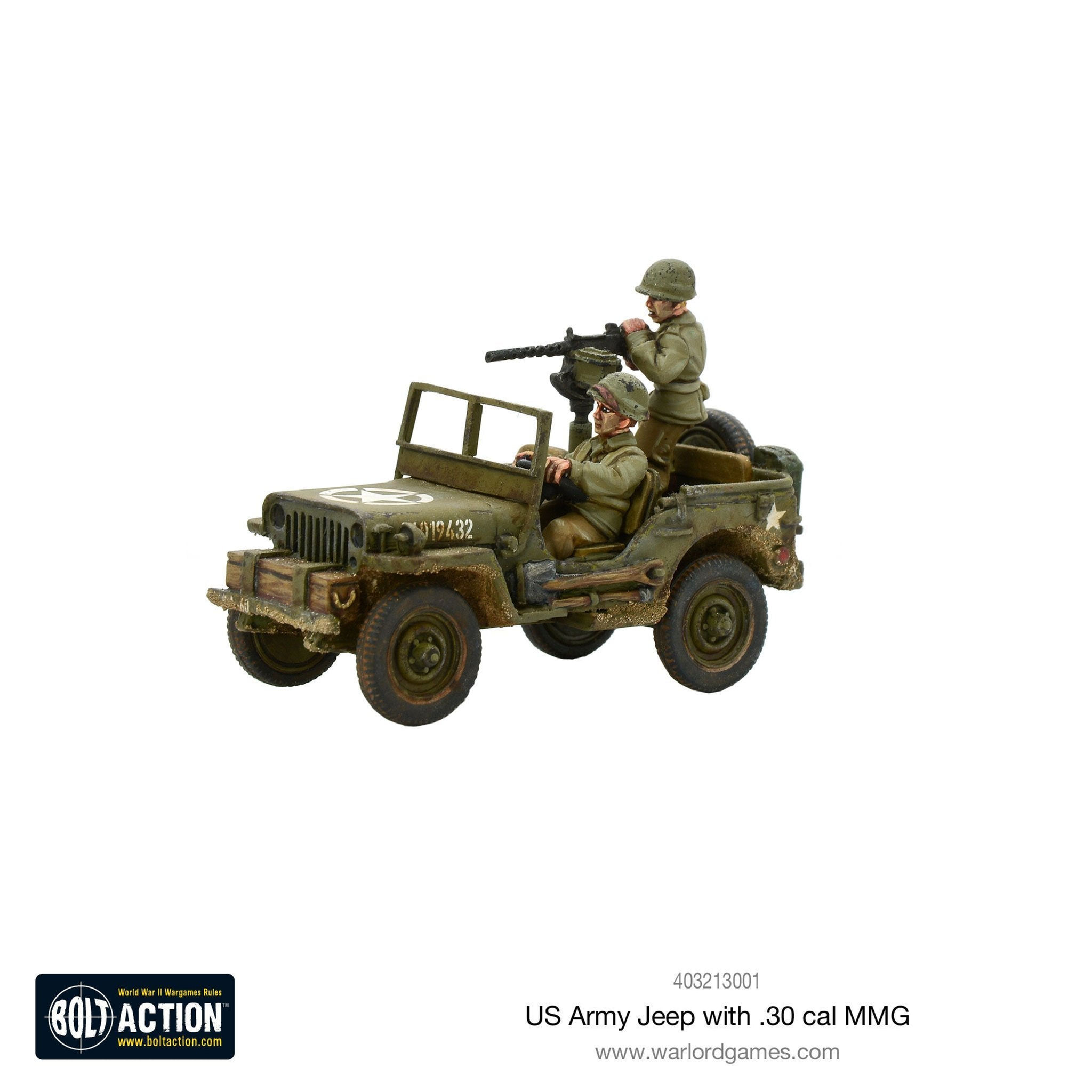 Bolt Action: US Army Support - US Army Jeep with 30 Cal MMG