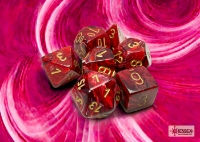 Vortex® Polyhedral Burgundy/gold 7-Die Set