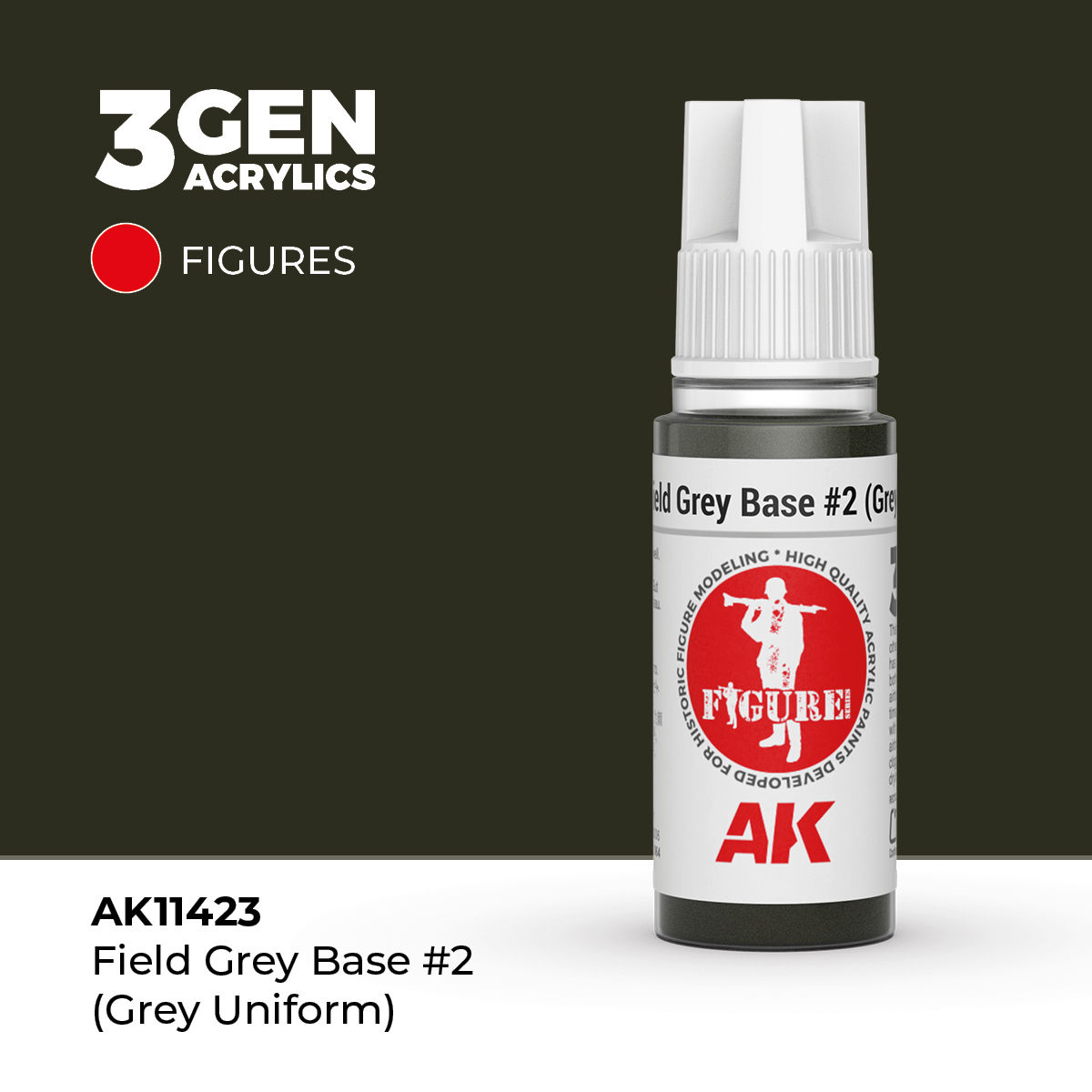 AKI: Figure Series Acrylics 3rd Gen Field Grey Base #2 Grey Uniform
