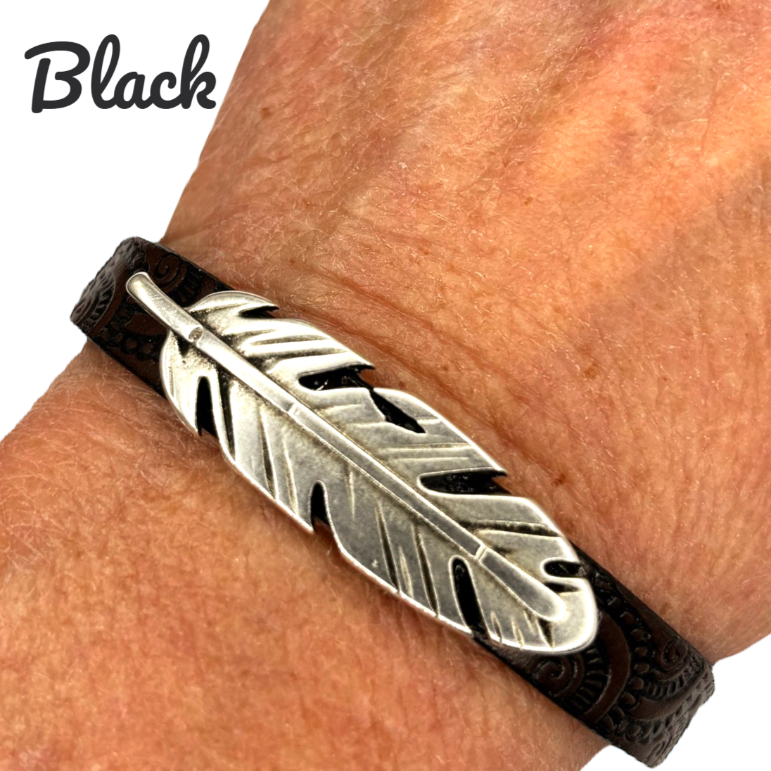 Feather Leather Bracelet