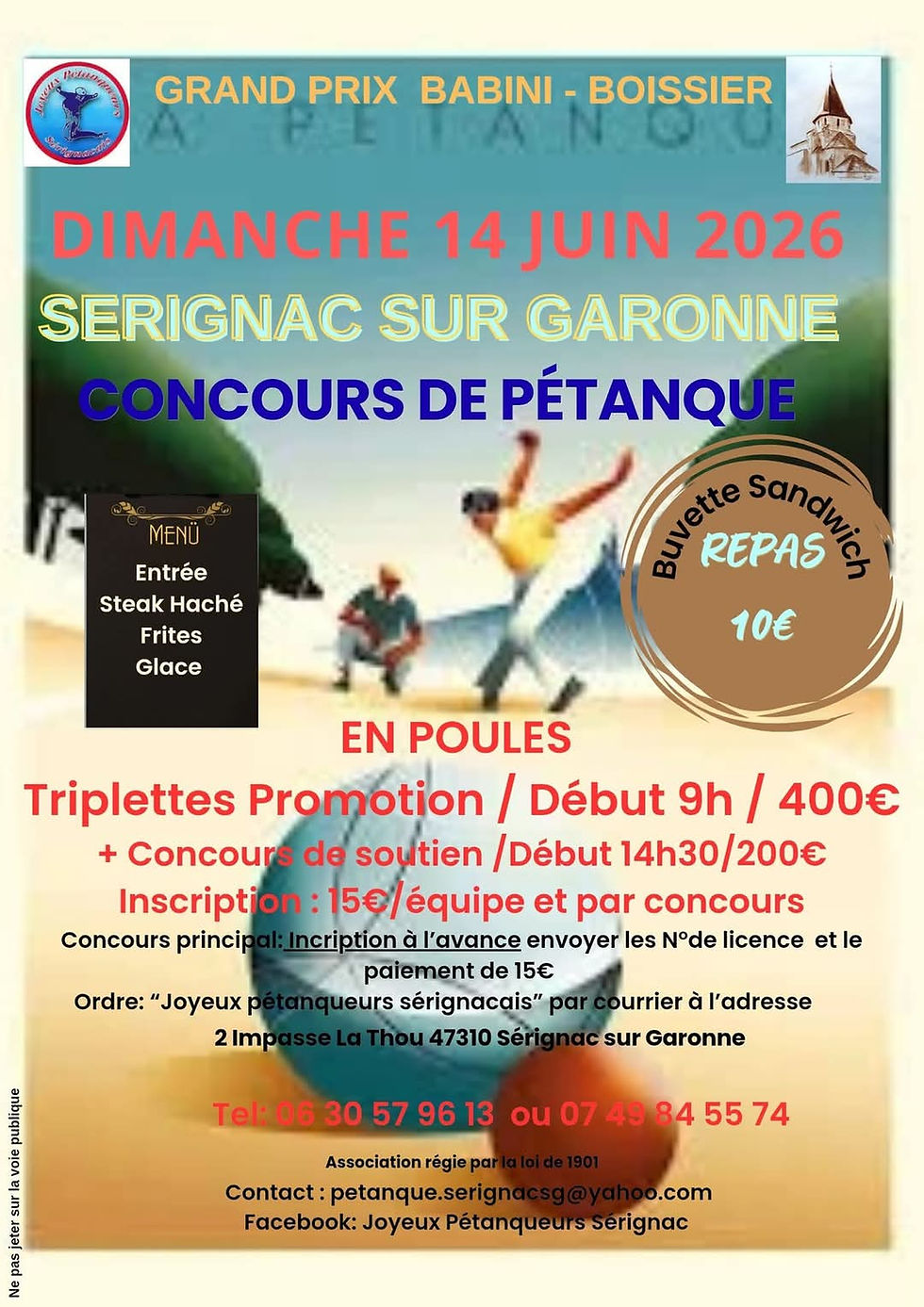 Grand prix Babini-Boissier : Dimanche 14 juin 2026