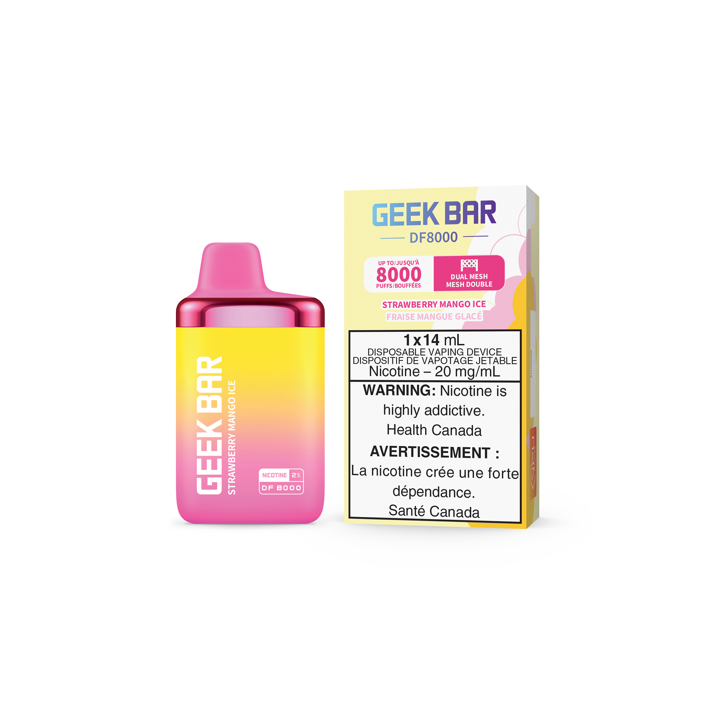 GEEK BAR DF8000 DISPOSABLE - STRAWBERRY MANGO ICE