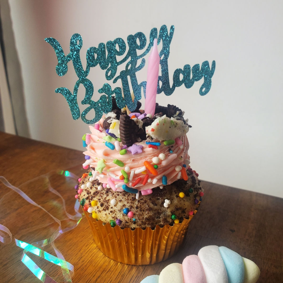 6 HAPPY B-DAY CUPCAKES 🎈