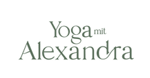Schriftzug von Yoga mit Alexandra, grün