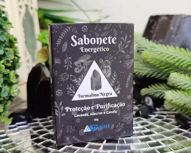 SABONETE DE TURMALINA NEGRA (PROTEÇÃO ESPIRITUAL)