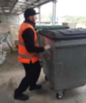 Safer Pushing of Commercial Bin