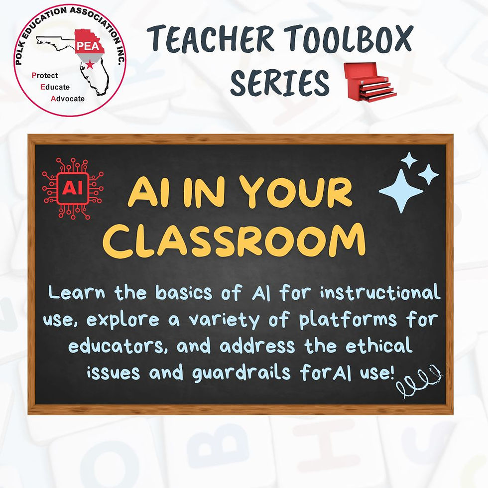 PEA Teacher Toolbox Series: AI in Your Classroom